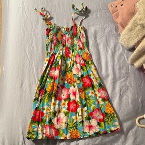 SOLD- Tropical Floral Kids Dress
